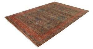 Tappeto Kairo Stilizzato Ruggine Blu Petrolio 205x297 Cm