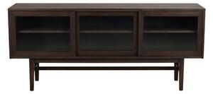 Vetrina marrone in rovere con ante scorrevoli 170x75 cm Hazelton - Rowico