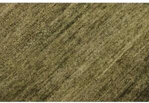 Tappeto Essenzia Geometrico Verde Oliva Beige Corsia 79x252 Cm