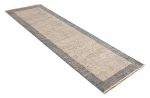 Tappeto Essenzia Geometrico Grigio Antracite Beige Corsia 79x202 Cm