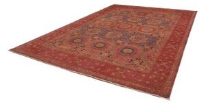 Tappeto Kairo Geometrico Rosso Mattone Blu Scuro 275x372 Cm