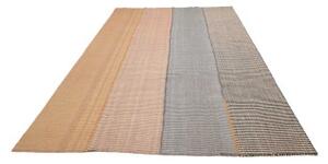 Tappeto Kilim Moderno Geometrico Beige Grigio 222x328 Cm