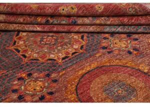 Tappeto Kairo Geometrico Rosso Mattone Blu Scuro 275x372 Cm
