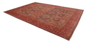 Tappeto Kairo Geometrico Rosso Mattone Blu Scuro 275x372 Cm