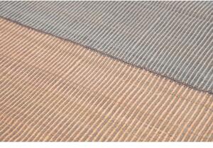 Tappeto Kilim Moderno Geometrico Beige Grigio 222x328 Cm