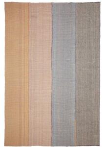Tappeto Kilim Moderno Geometrico Beige Grigio 222x328 Cm
