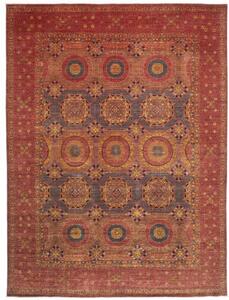 Tappeto Kairo Geometrico Rosso Mattone Blu Scuro 275x372 Cm