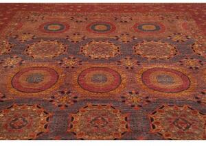 Tappeto Kairo Geometrico Rosso Mattone Blu Scuro 275x372 Cm