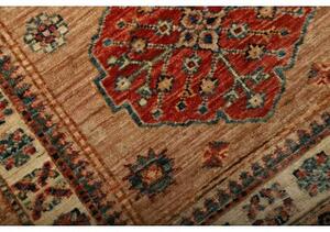 Tappeto Kazak Fine Stilizzato Marrone Beige Corsia 82x296 Cm