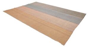 Tappeto Kilim Moderno Geometrico Beige Grigio 222x328 Cm