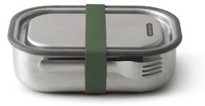 Scatola per snack in acciaio inox con banda verde , 1000 ml - Black + Blum