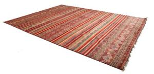 Tappeto Samarkand Geometrico Rosso Beige 252x344 Cm