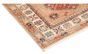 Tappeto Kazak Fine Geometrico Beige Rosso Mattone Corsia 82x297 Cm