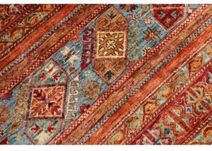 Tappeto Samarkand Geometrico Rosso Ruggine Blu Avio 202x309 Cm