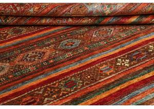 Tappeto Samarkand Geometrico Rosso Ruggine Blu Avio 202x309 Cm