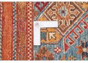 Tappeto Samarkand Geometrico Rosso Ruggine Blu Avio 202x309 Cm