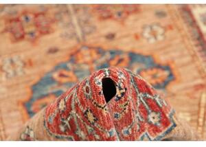 Tappeto Kazak Fine Geometrico Beige Rosso Mattone Corsia 82x297 Cm