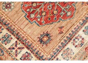 Tappeto Kazak Fine Geometrico Beige Rosso Mattone Corsia 82x297 Cm