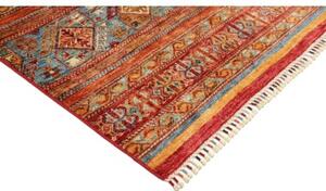 Tappeto Samarkand Geometrico Rosso Ruggine Blu Avio 202x309 Cm