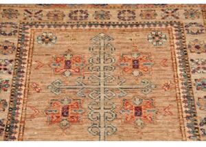 Tappeto Kazak Fine Stilizzato Sabbia Terracotta Corsia 80x248 Cm