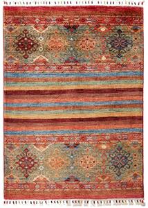 Tappeto Samarkand Stilizzato Rosso Mattone Verde Salvia 82x123 Cm