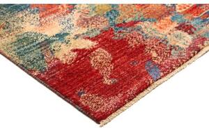 Tappeto Vintage Erased Astratto Rosso Ruggine Blu 143x200 Cm