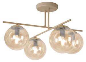 Lampada a sospensione FELIX beige 4xE14x15W in vetro, dimensioni: 30x51x51 cm, IP20, Kaja