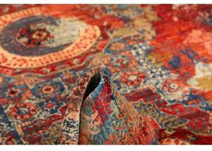 Tappeto Vintage Erased Astratto Rosso Ruggine Blu 143x200 Cm