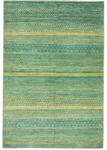Tappeto Cromopura Geometrico Verde Petrolio Giallo 80x121 Cm