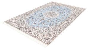 Tappeto Nain 6la Medaglione Floreale Azzurro Avorio 156x235 Cm