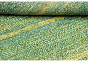 Tappeto Cromopura Geometrico Verde Petrolio Giallo 80x121 Cm