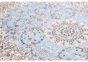 Tappeto Nain 6la Medaglione Floreale Azzurro Avorio 156x235 Cm