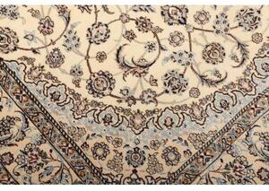 Tappeto Nain 6la Medaglione Floreale Avorio Blu 130x202 Cm