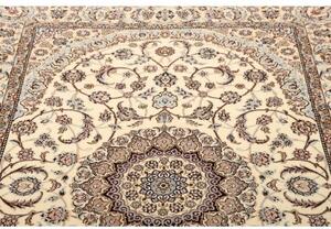 Tappeto Nain 6la Medaglione Floreale Avorio Blu 130x202 Cm