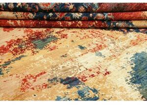 Tappeto Vintage Erased Astratto Rosso Blu 272x365 Cm