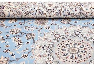 Tappeto Nain 6la Medaglione Floreale Azzurro Avorio 156x235 Cm