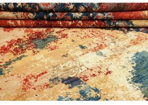 Tappeto Vintage Erased Astratto Rosso Blu 272x365 Cm