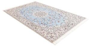 Tappeto Nain 6la Medaglione Floreale Azzurro Avorio 156x235 Cm