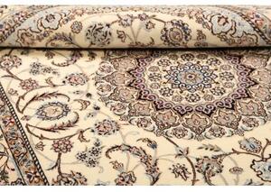 Tappeto Nain 6la Medaglione Floreale Avorio Blu 130x202 Cm