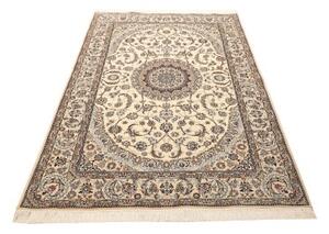 Tappeto Nain 6la Medaglione Floreale Avorio Blu 130x202 Cm