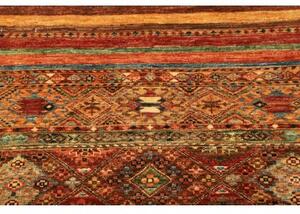 Tappeto Samarkand Geometrico Mattone Ocra Corsia 80x294 Cm