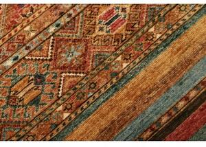 Tappeto Samarkand Geometrico Terracotta Ocra Corsia 81x306 Cm