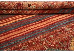 Tappeto Istintia Geometrico Rosso Ruggine Blu Petrolio 170x241 Cm