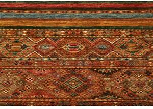 Tappeto Samarkand Geometrico Terracotta Ocra Corsia 81x306 Cm