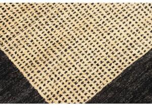 Tappeto Essenzia Geometrico Antracite Avorio Corsia 73x300 Cm