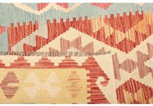 Tappeto Kilim Geometrico Rosso Azzurro 181x238 Cm