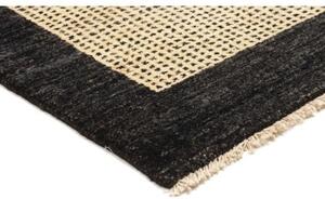 Tappeto Essenzia Geometrico Antracite Avorio Corsia 73x300 Cm