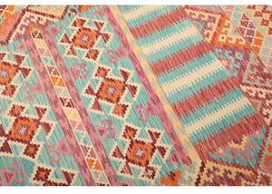 Tappeto Kilim Geometrico Multicolore Beige 184x247 Cm