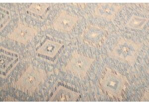 Tappeto Kilim Geometrico Beige Grigio 152x201 Cm