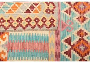 Tappeto Kilim Geometrico Multicolore Beige 184x247 Cm